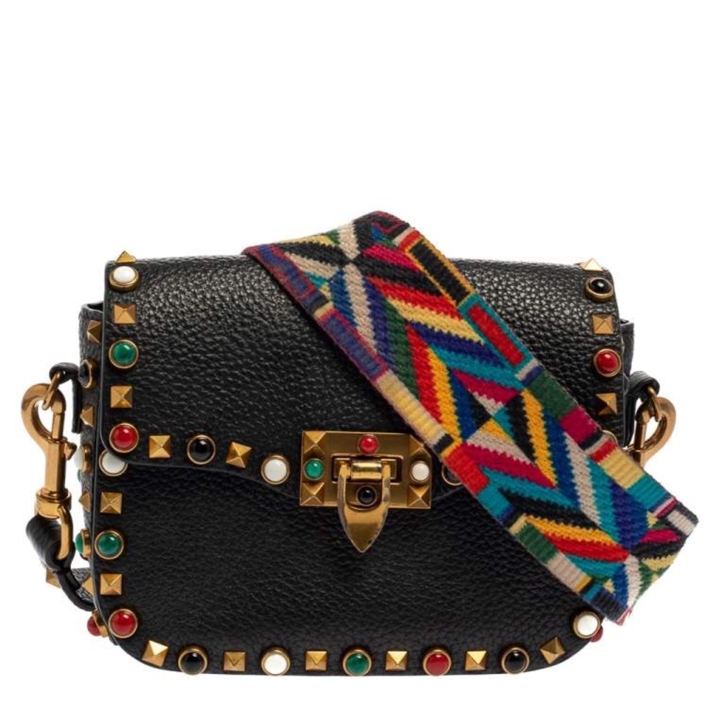 JAZZ ROCKSTUD LEATHER SHOULDER BAG
